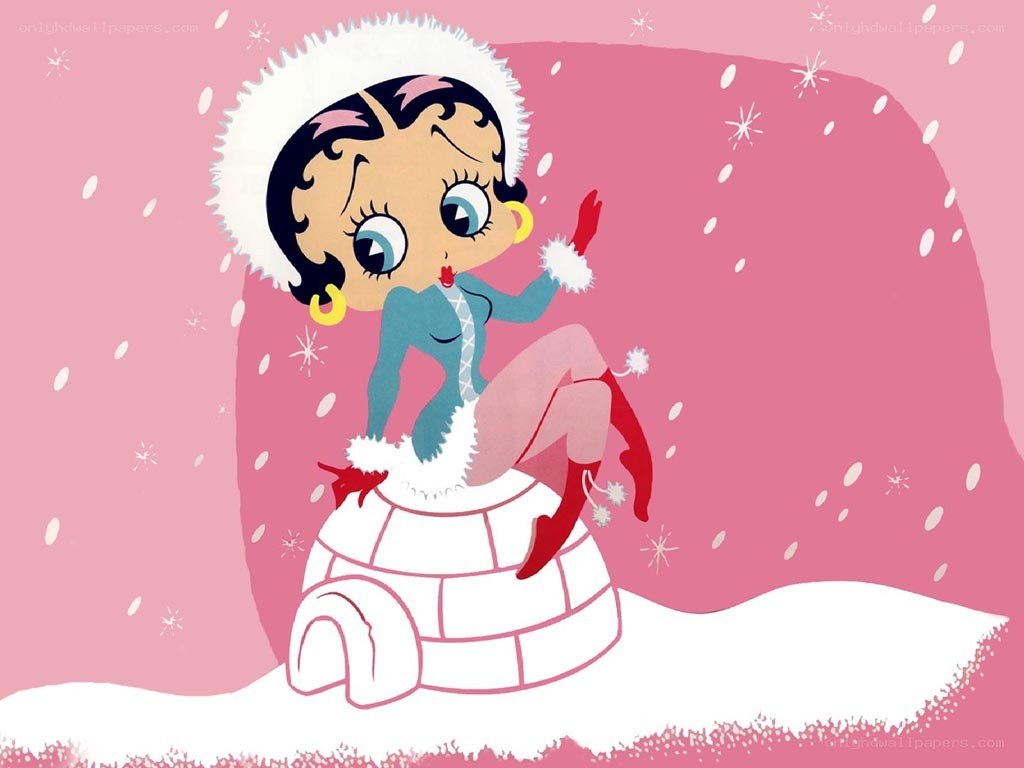 Betty Boop in winter