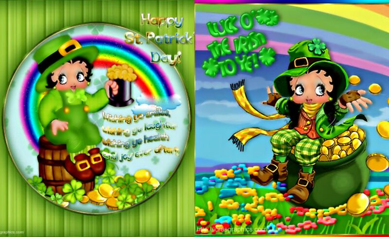 Betty Boop Leprechaun — Green