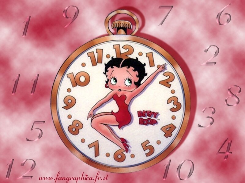 Betty Boop on a Clock