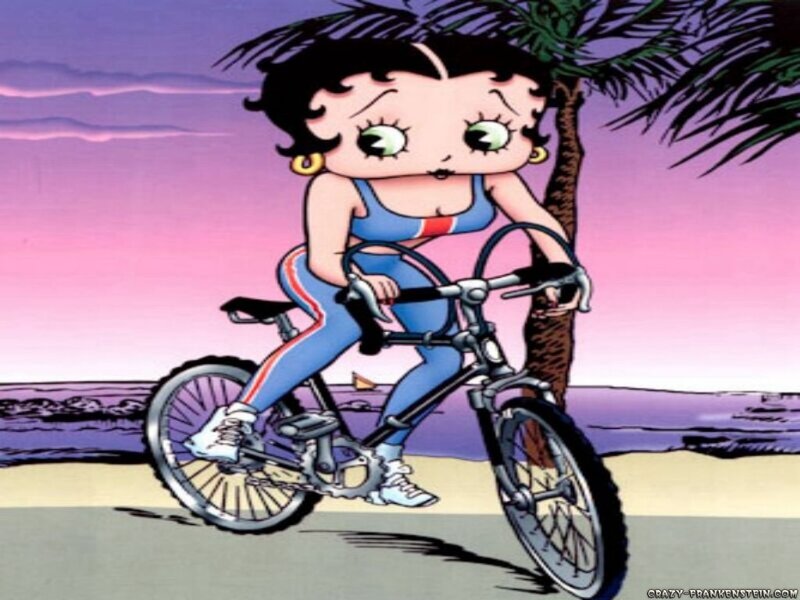 Betty Boop on Bicycle