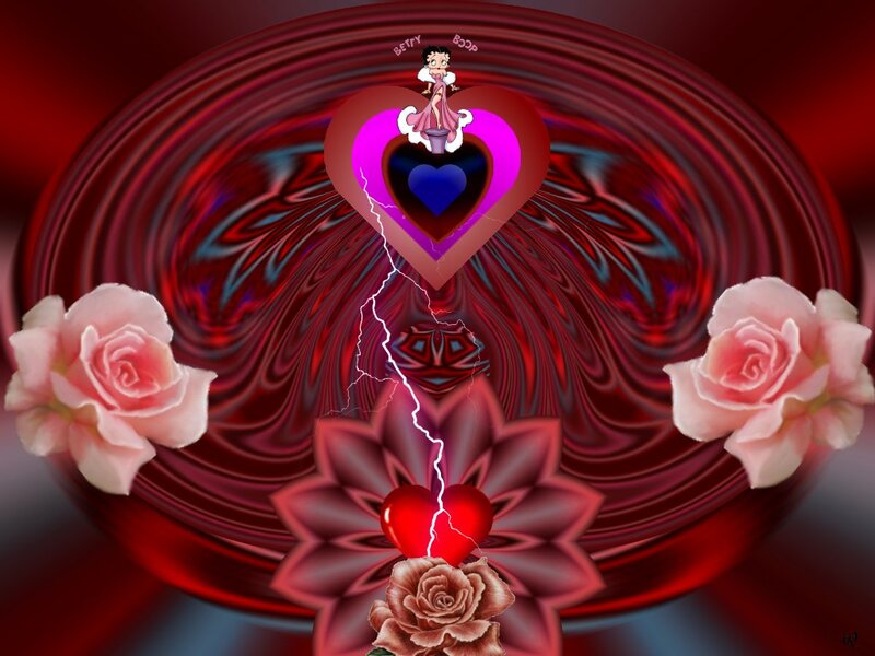 Betty Boop on Heart