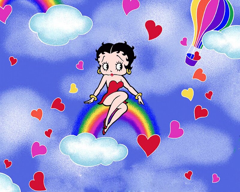 Betty Boop on Rainbow