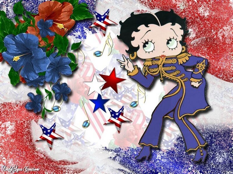 Betty Boop patriotic wallpaper