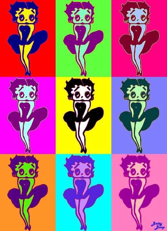 Betty Boop pop art collage