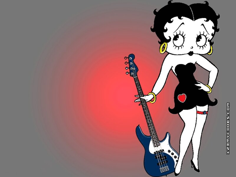 Betty Boop with Bass Guitar
