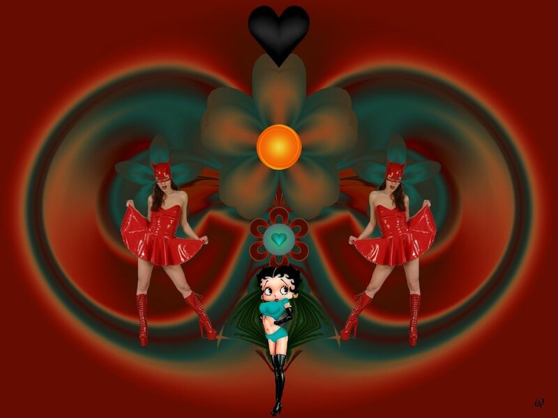 Betty Boop with Two Women