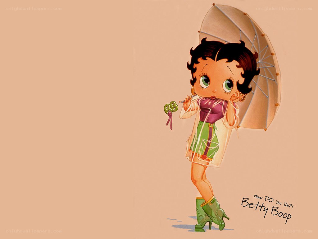 Betty Boop with umbrella