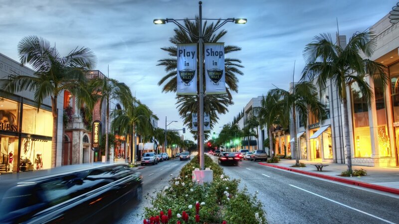 Beverly Hills Street Scene — Blue