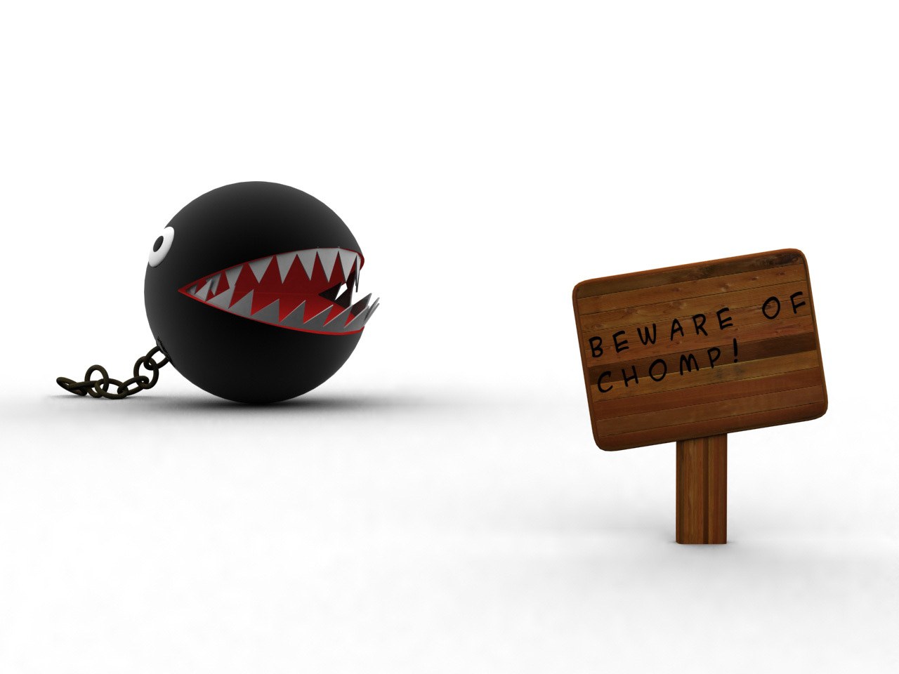 Beware of Chomp sign