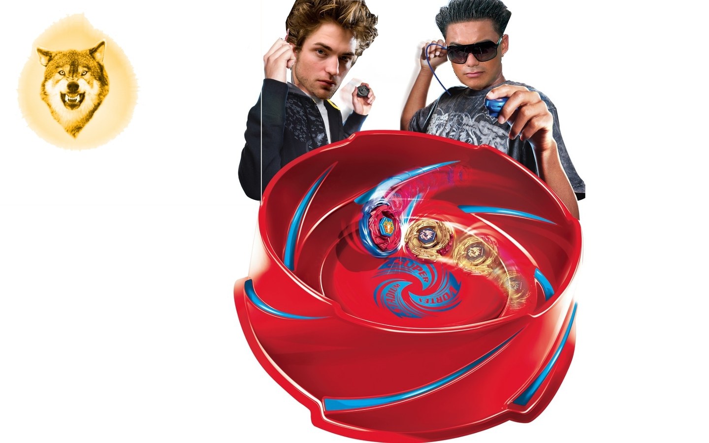 Beyblade battle with two players