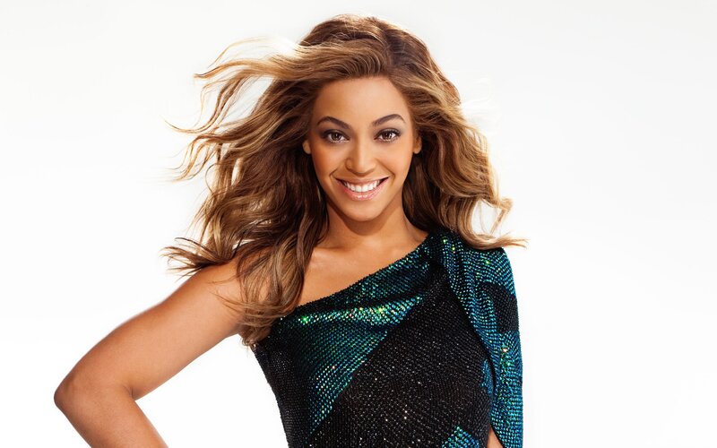 Beyoncé in a sequined dress