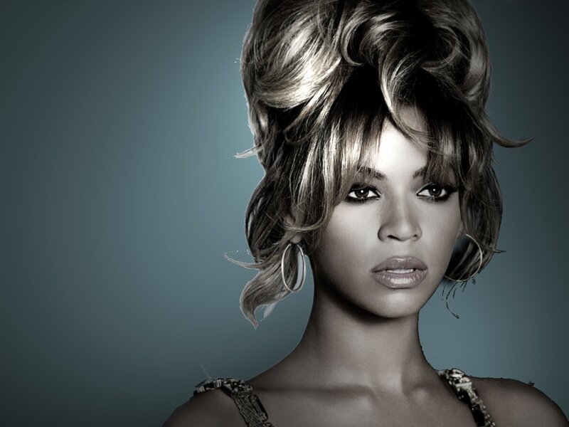 Beyoncé portrait with voluminous hair