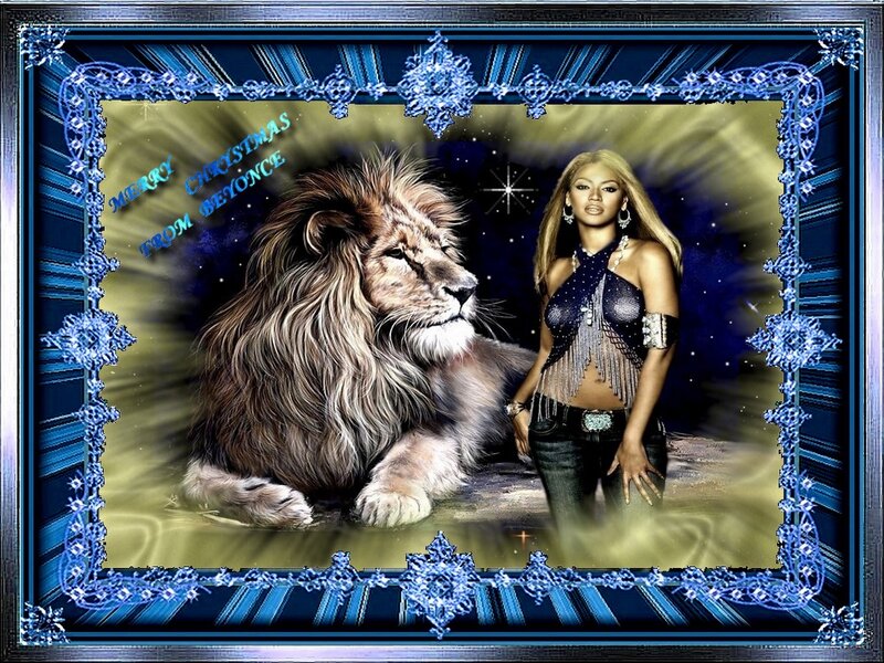 Beyoncé with Lion