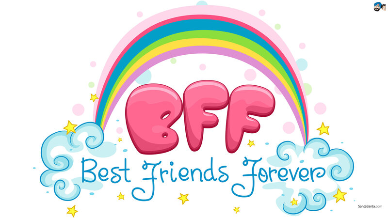 BFF Text with Rainbow