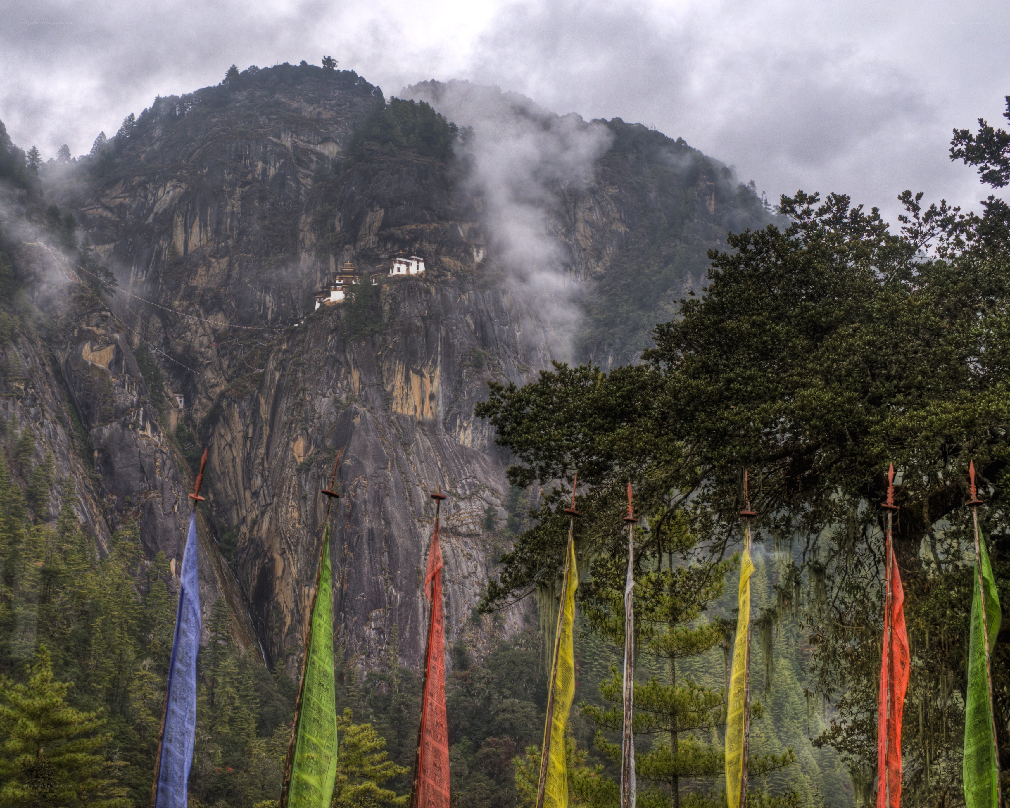 Bhutanese monastery on a cliff