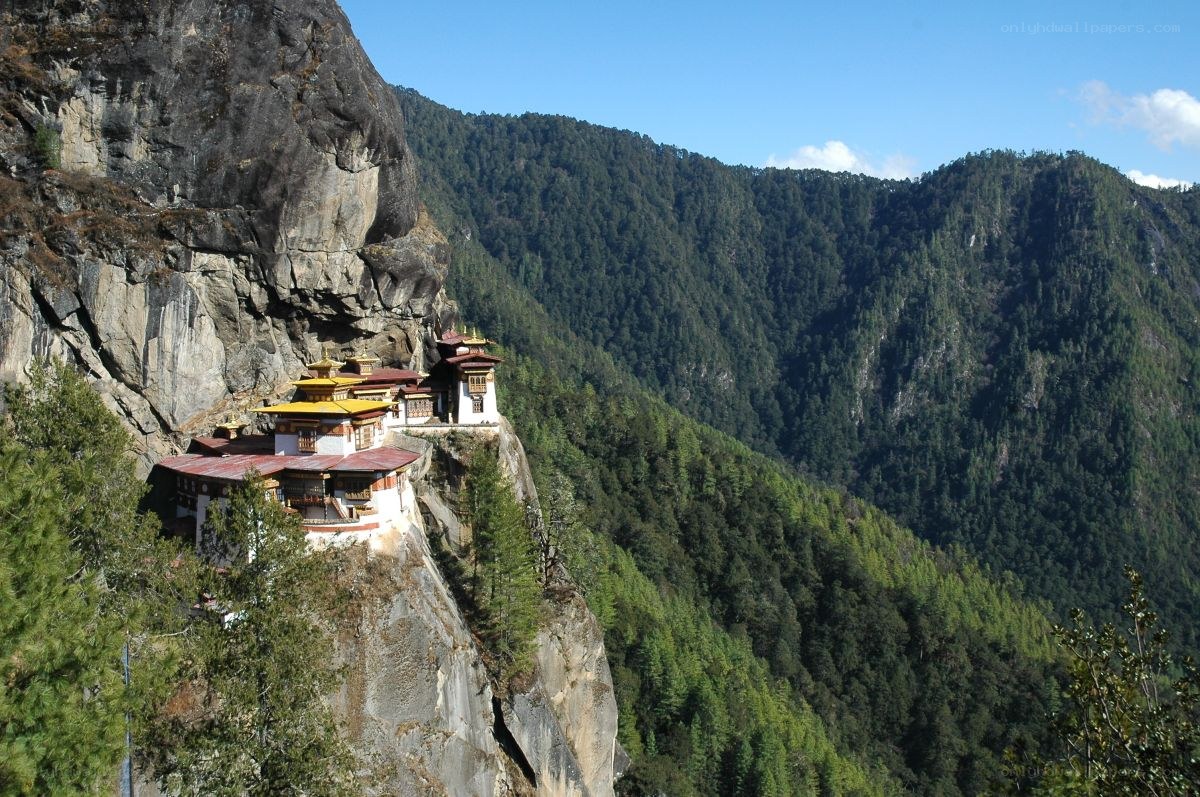 Bhutanese monastery on cliff