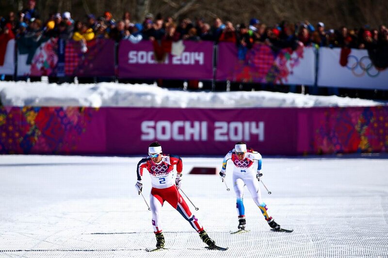 Biathletes Racing