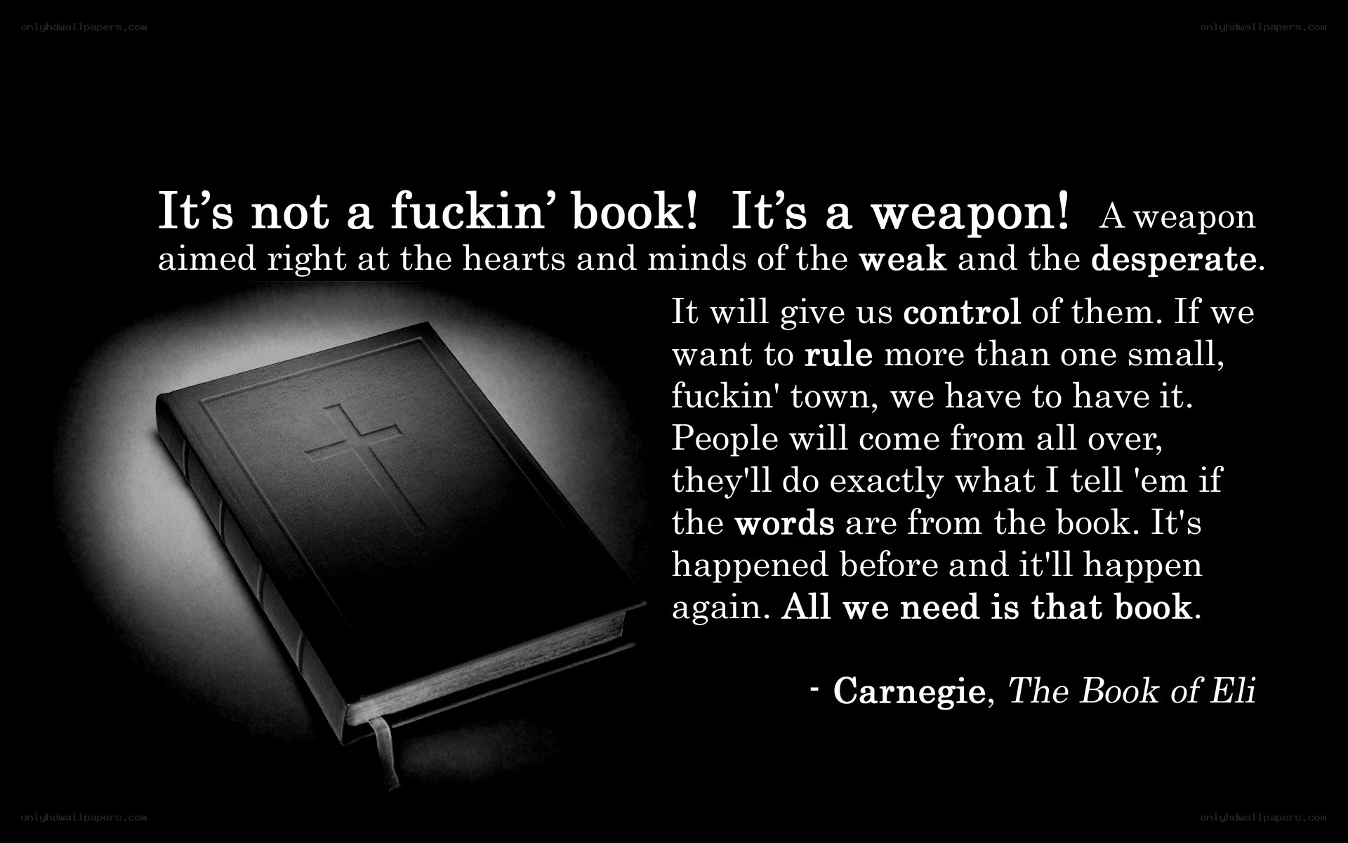 Bible as weapon quote