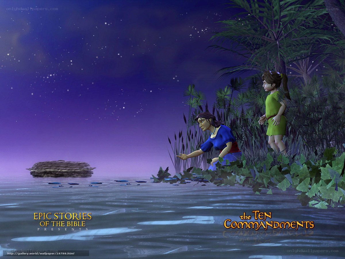 Bible story scene at night