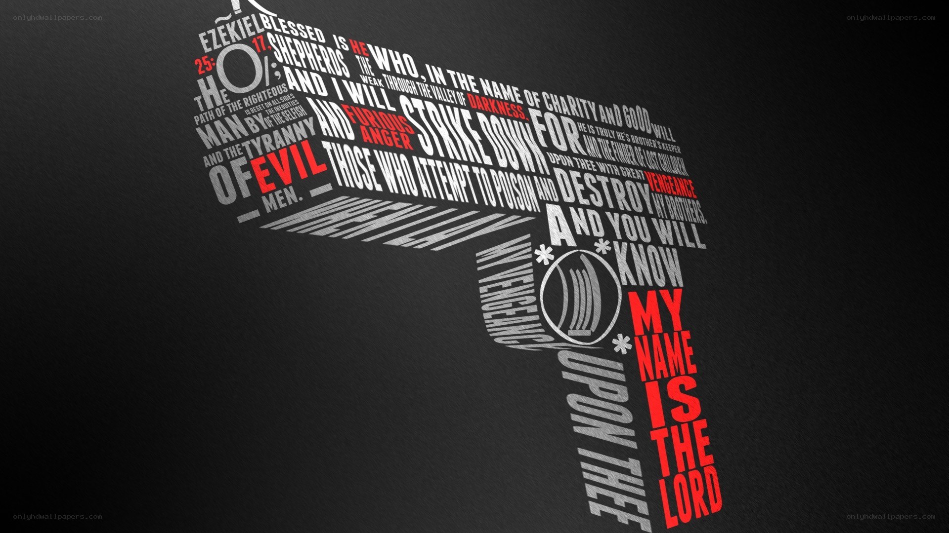 Bible verse art in gun shape