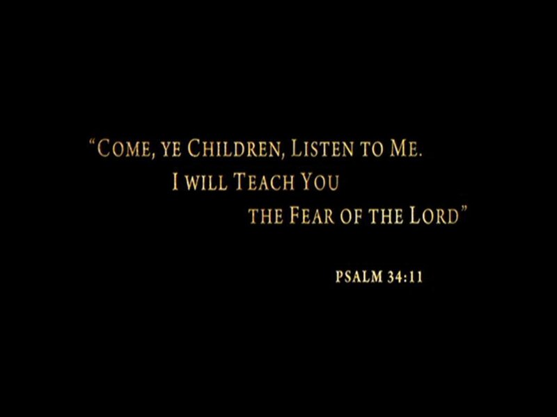 Bible verse from Psalm 34:11