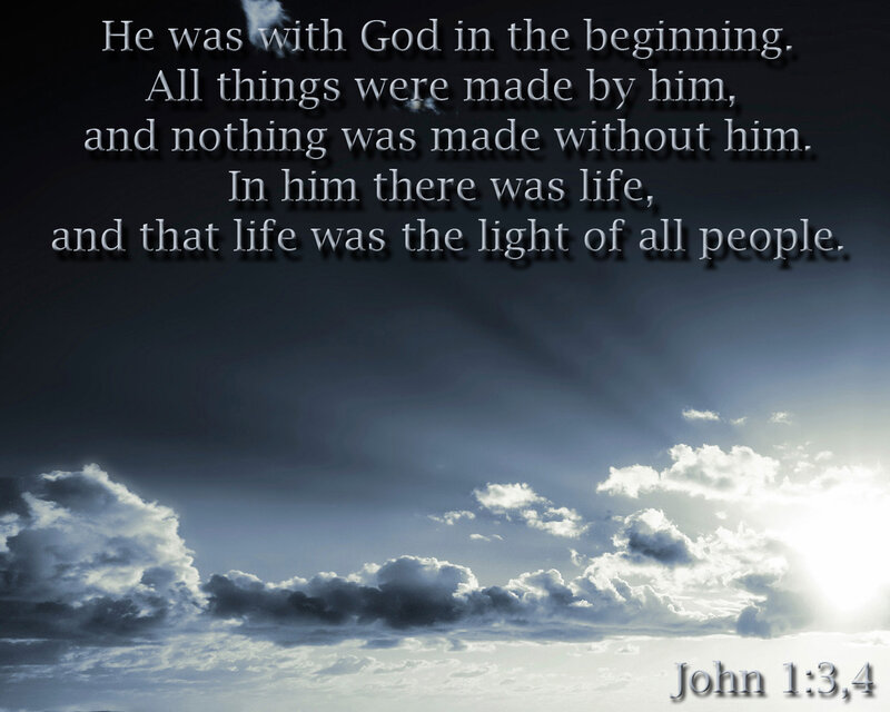 Bible verse with sky background