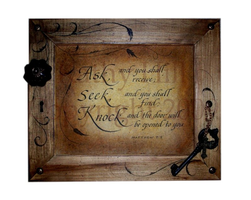 Biblical quote art frame