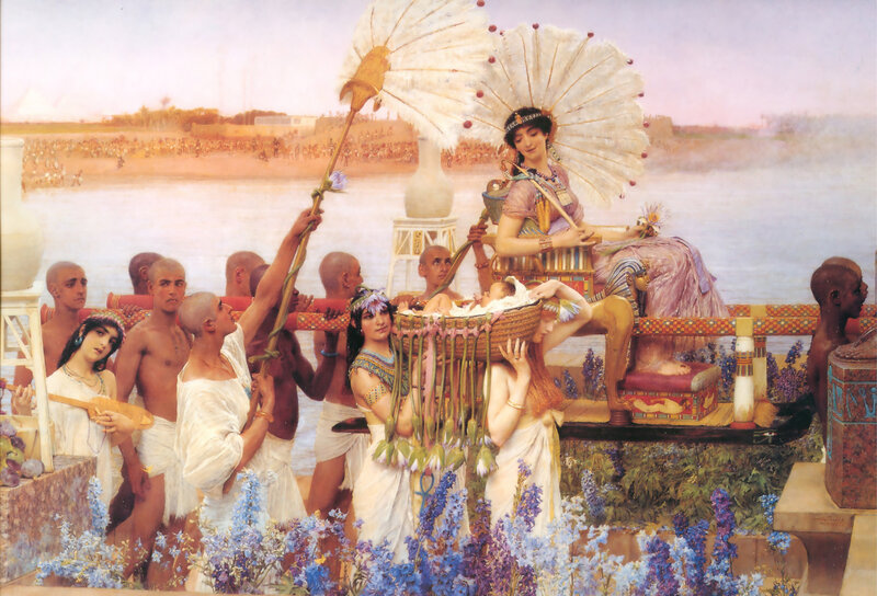 Biblical scene on a river