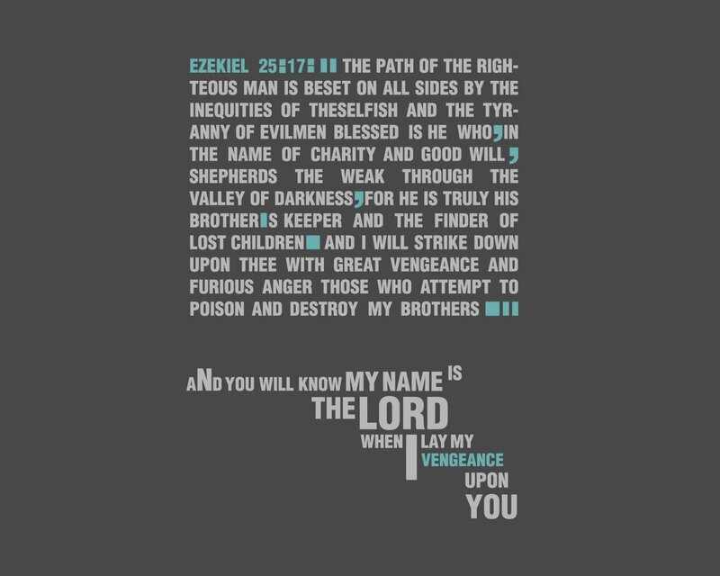 Biblical text on dark background