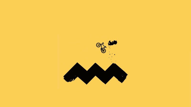 Bicycle and Rider Mid-air