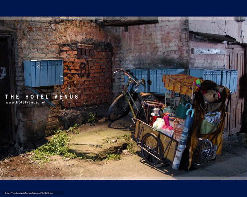 Bicycle cart in alleyway