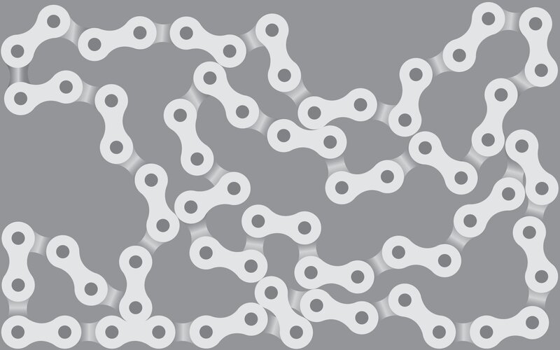 Bicycle Chain Links — Gray