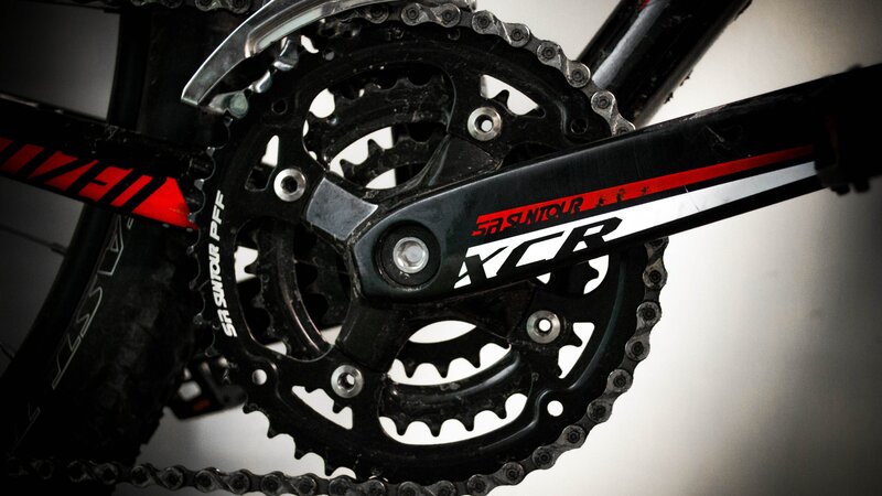 bicycle crankset close-up