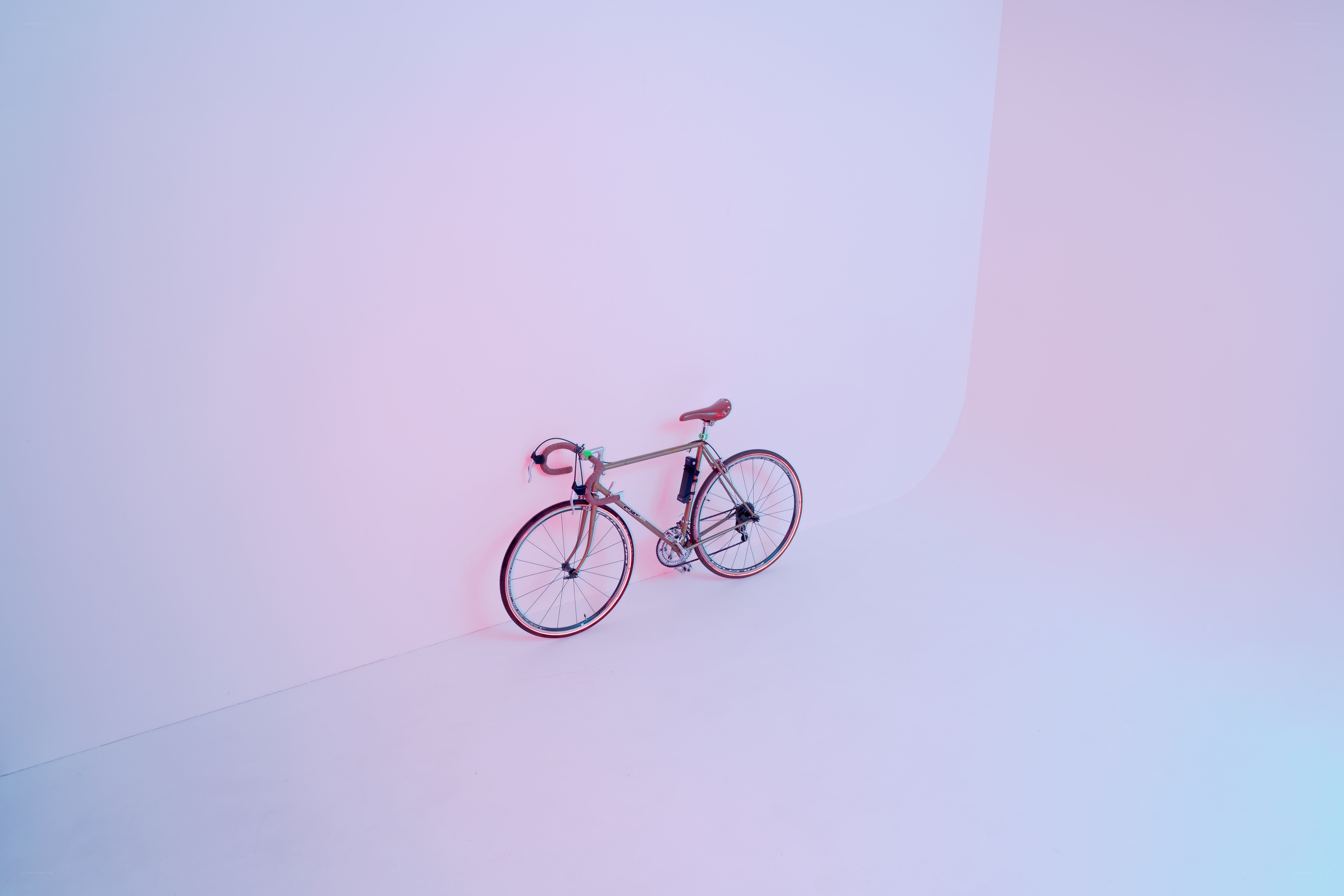Bicycle in a minimalist studio