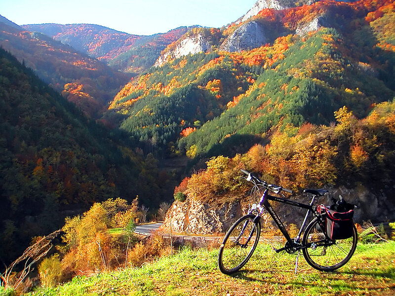Bicycle in Autumn Valley
