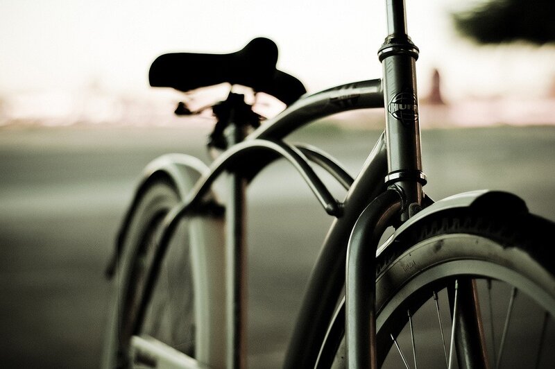 Bicycle in soft focus