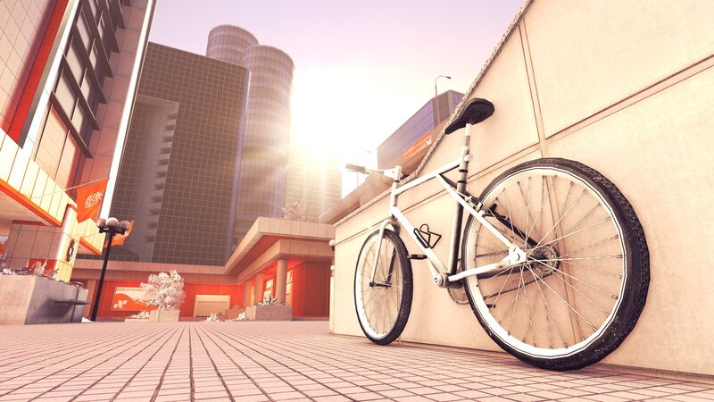 Bicycle in urban setting