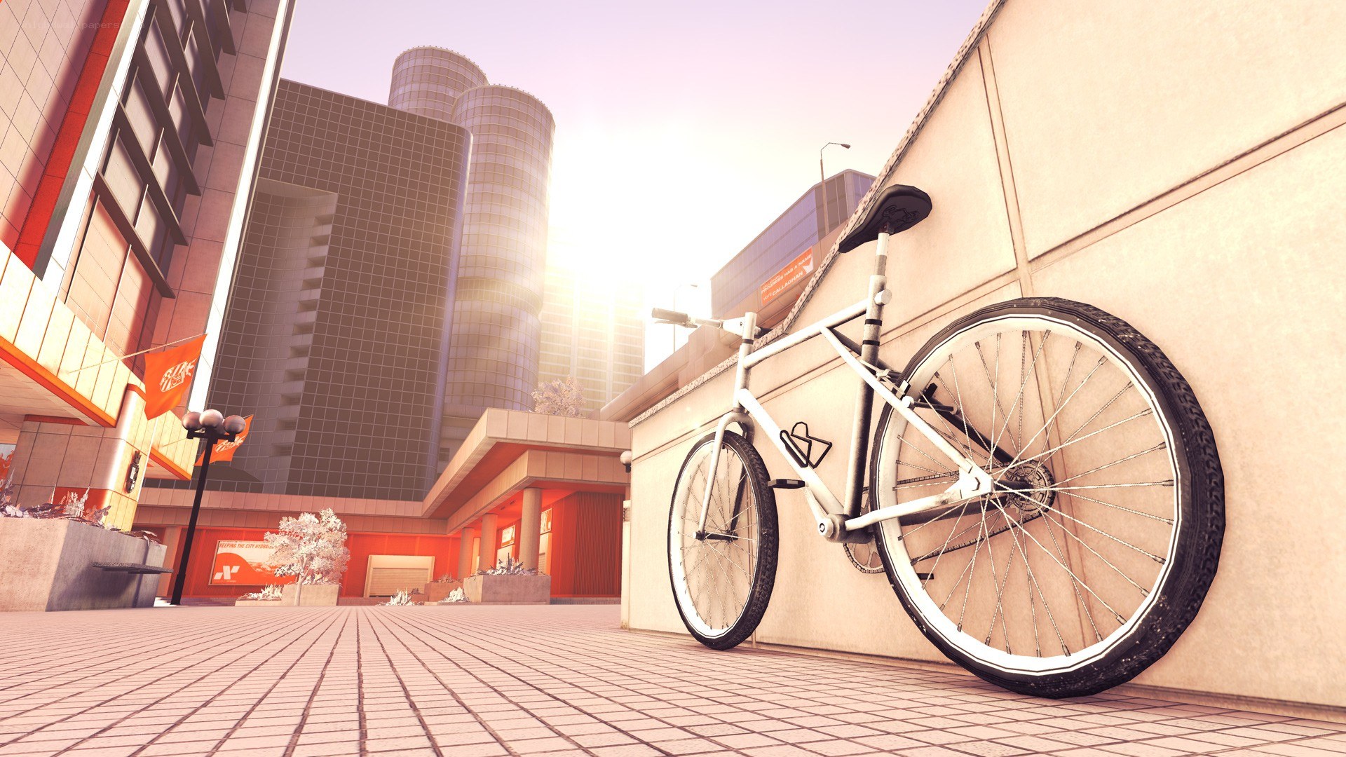 Bicycle in urban setting