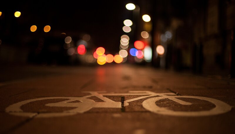 Bicycle Lane Marking — Brown