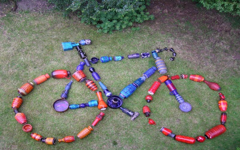 Bicycle Made of Vases