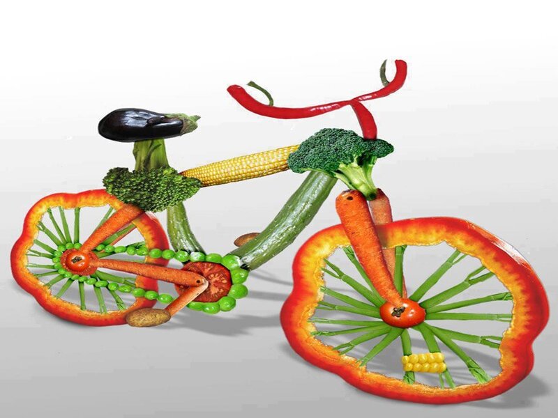 Bicycle Made of Vegetables