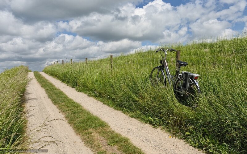 Bicycle on a country path