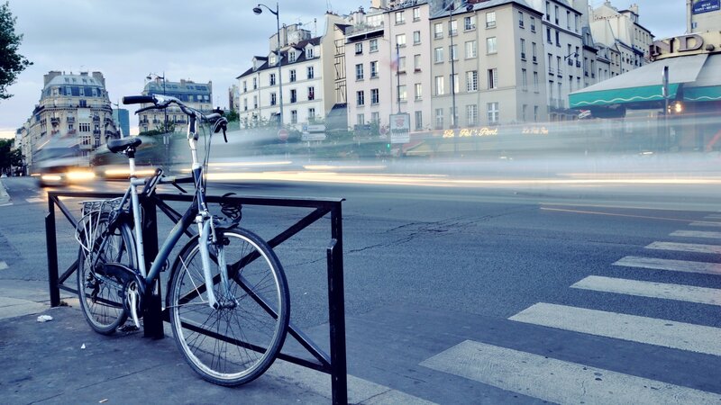 Bicycle on a Paris street