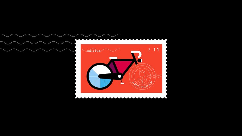 Bicycle on a Stamp