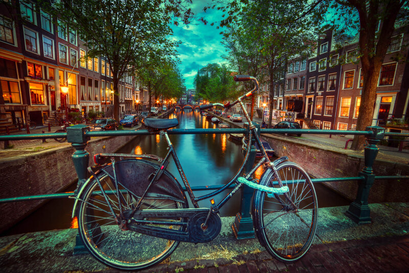 Bicycle on Canal Bridge