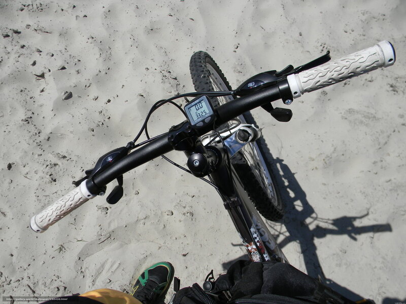 Bicycle on sandy beach