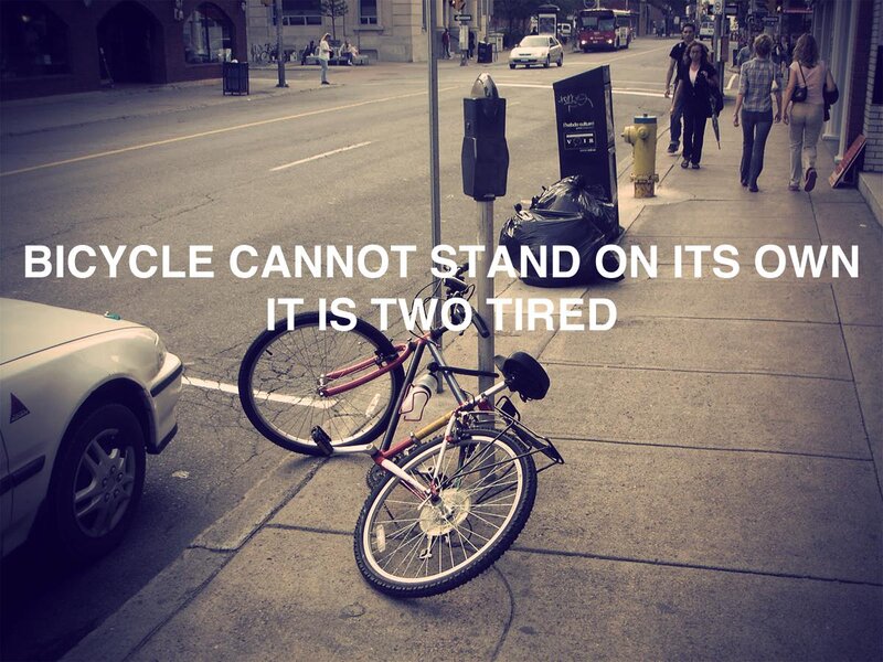 Bicycle on Sidewalk — Gray