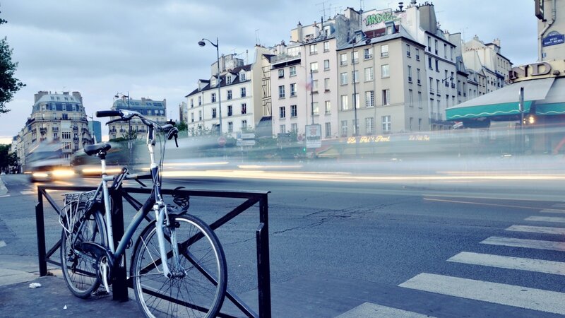Bicycle on Sidewalk