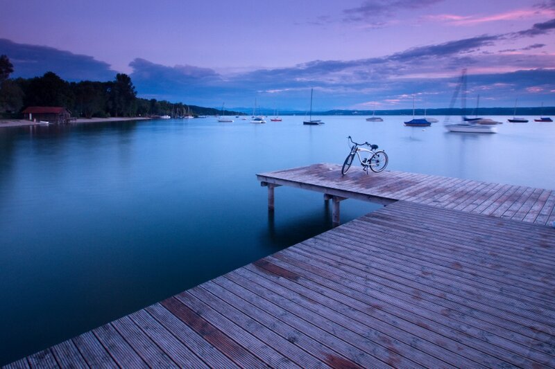 Bicycle on Wooden Dock