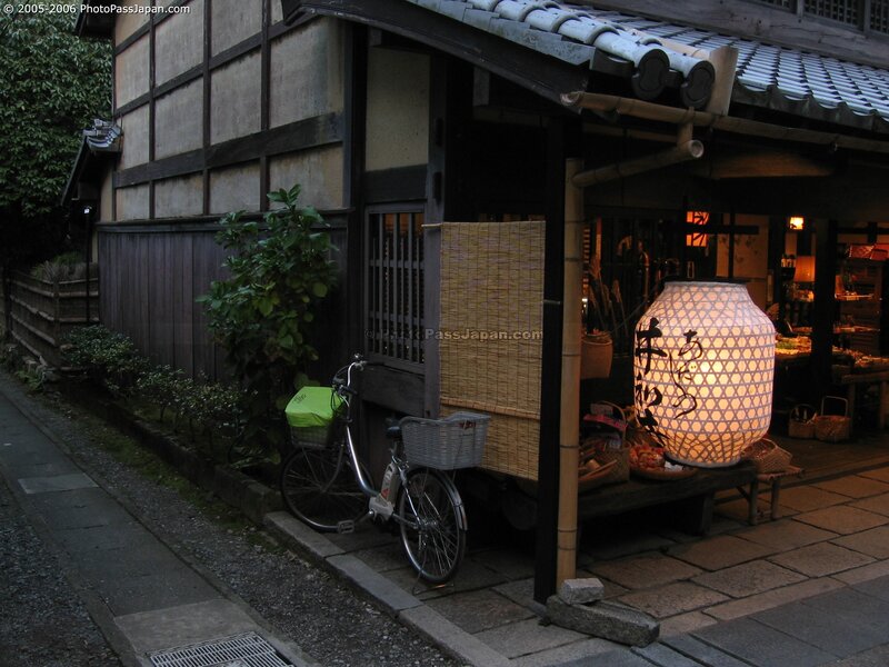 Bicycle outside a Japanese shop